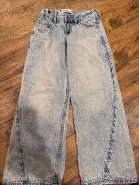 abercrombie kids Light Blue Wide Leg Jeans